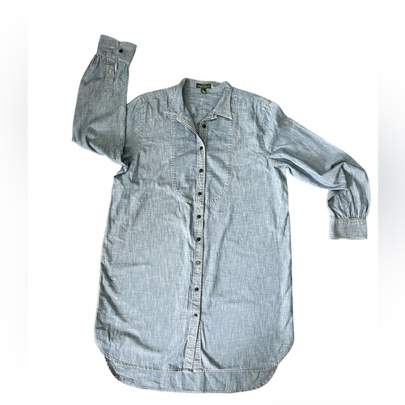 Lauren Ralph Lauren Dresses & Skirts - Lauren Ralph Lauren Denim Button Up Shirt Dress Size L